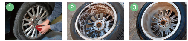 ホイールコーティング施工工程1~3